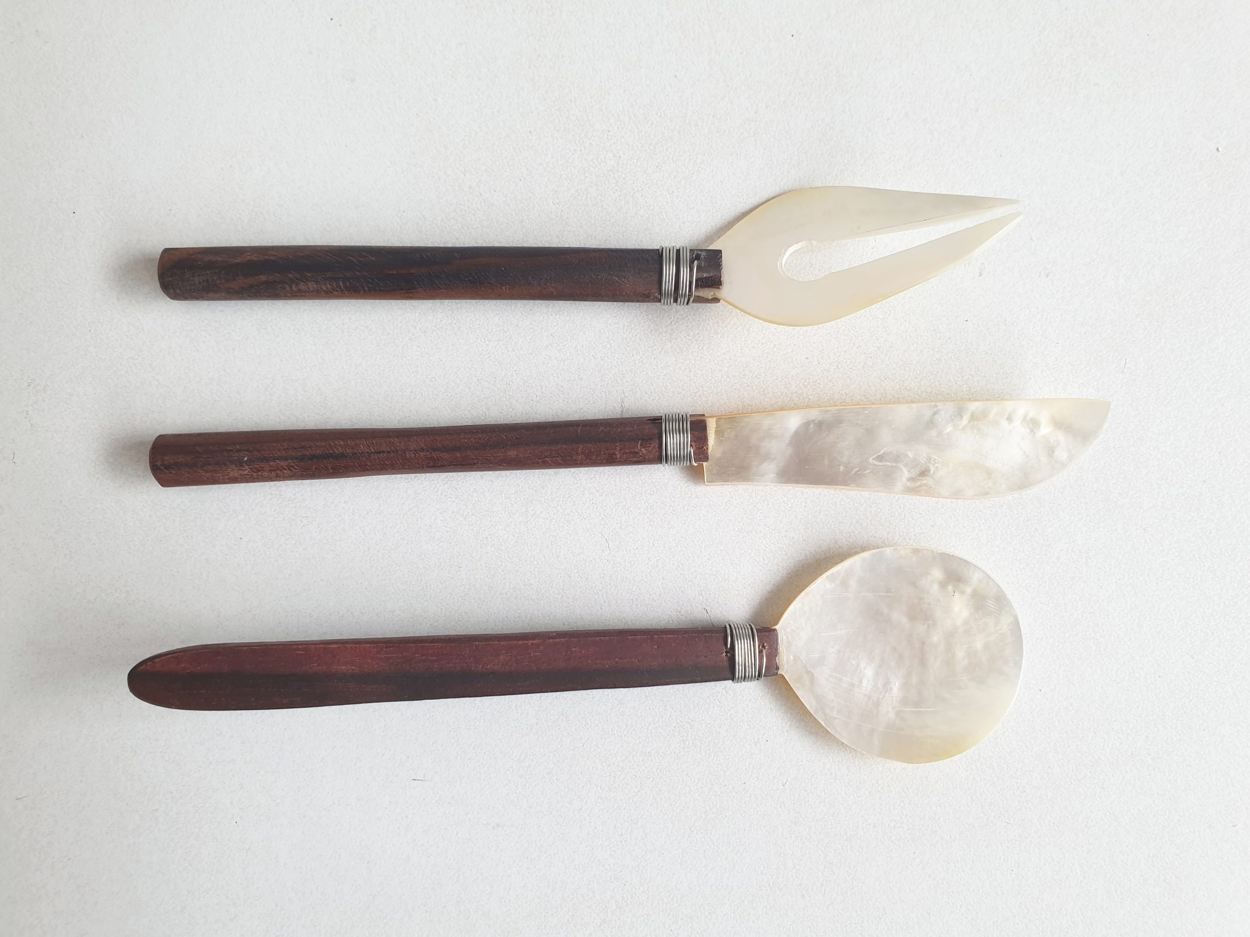 Mother of pearl shell cutlery handmade