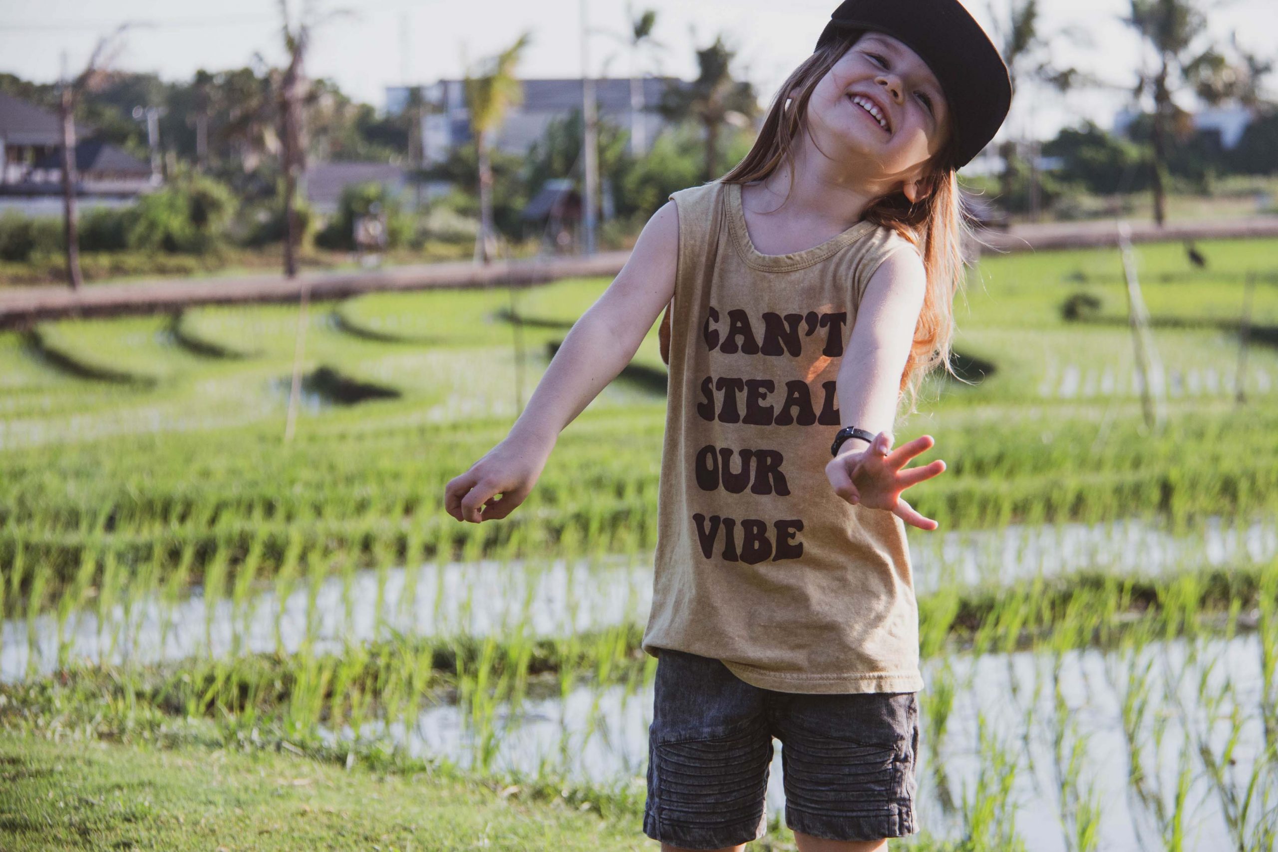Can't Steal Our Vibe Yellow Sand Wash Kids & Baby Muscle tee - Image 4