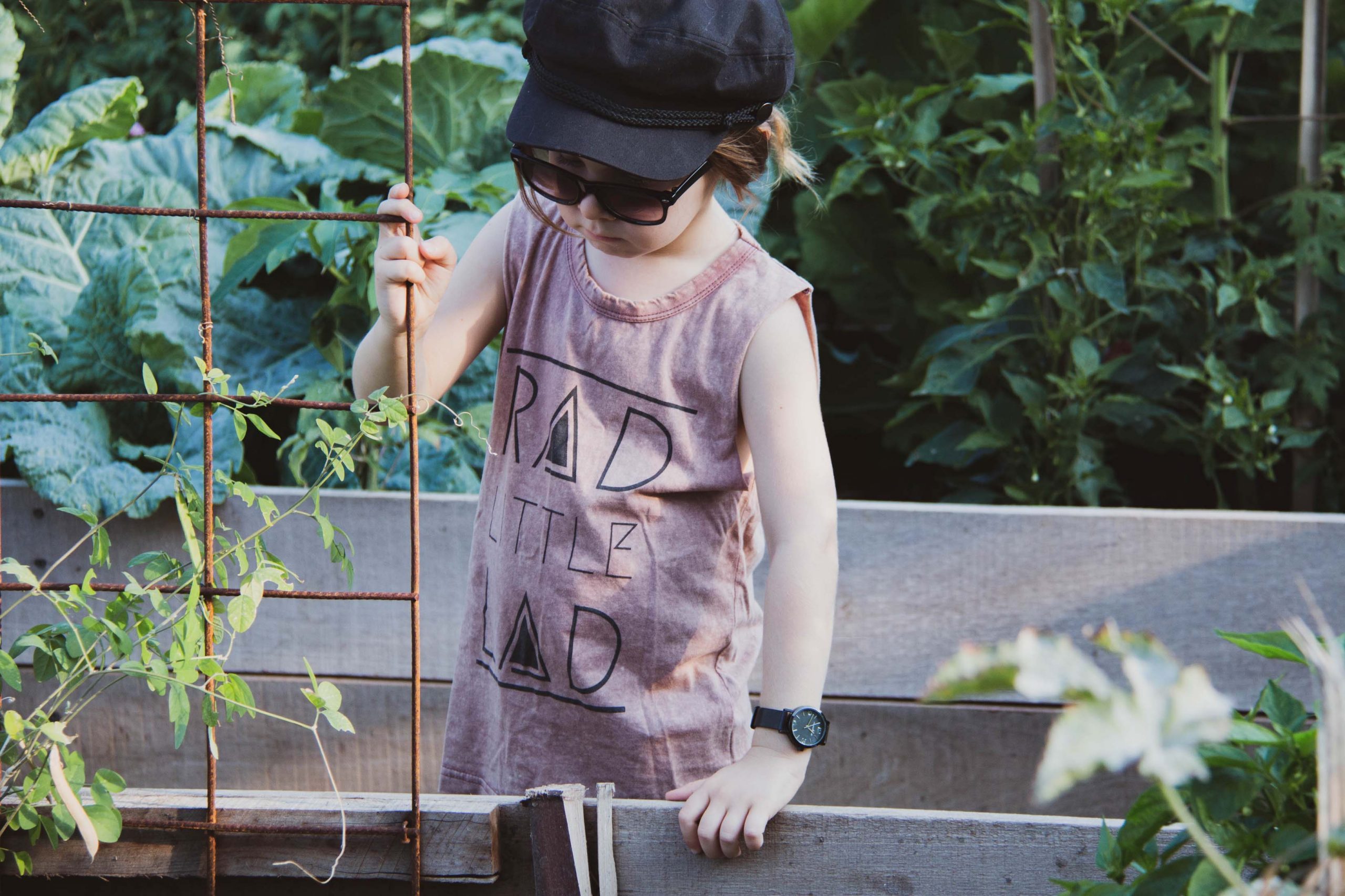 Rad Little Lad-NEW COLOUR RELEASED- Acid Wash Terracotta Kid & Baby Muscle Tee - Image 2