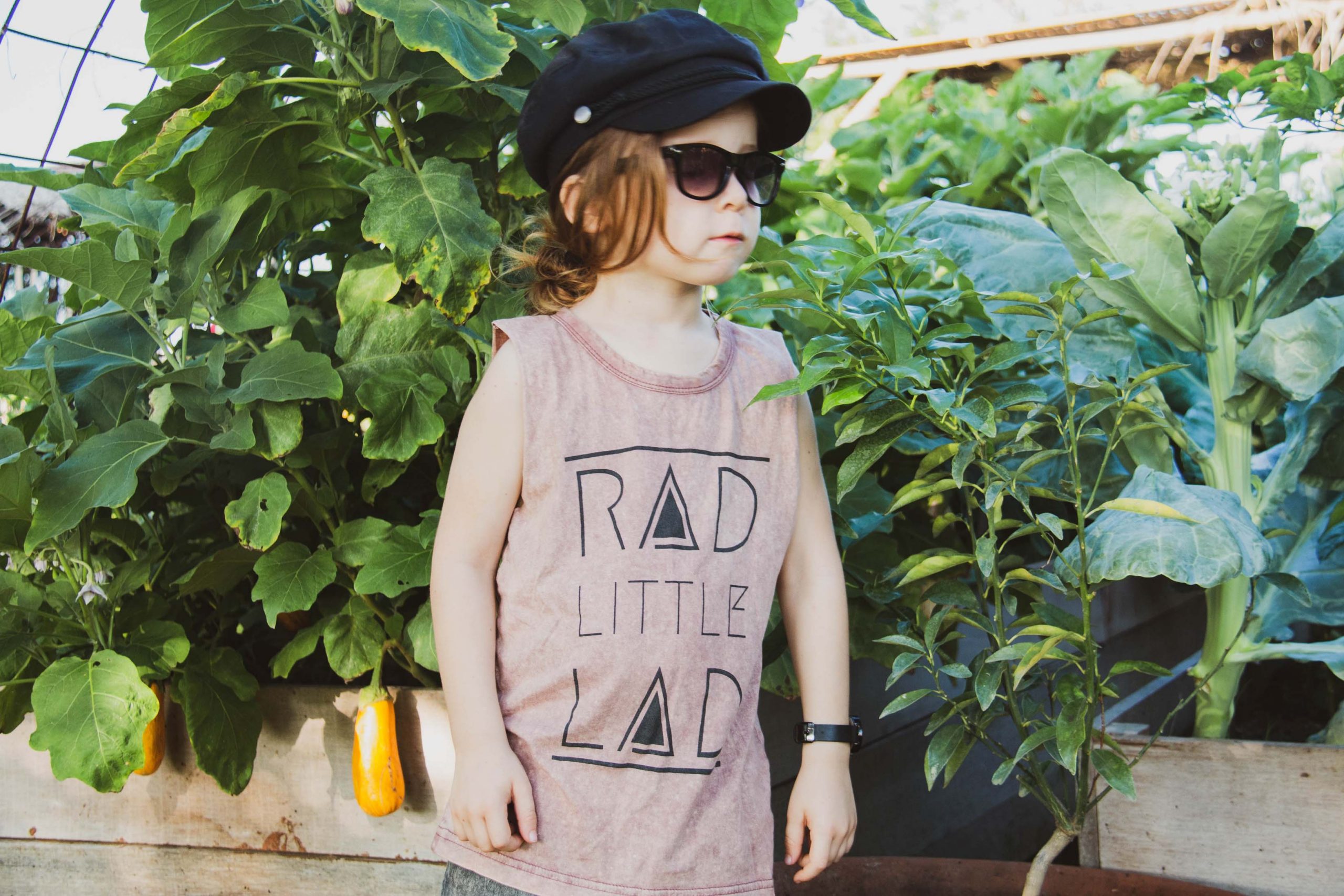 Rad Little Lad-NEW COLOUR RELEASED- Acid Wash Terracotta Kid & Baby Muscle Tee - Image 4