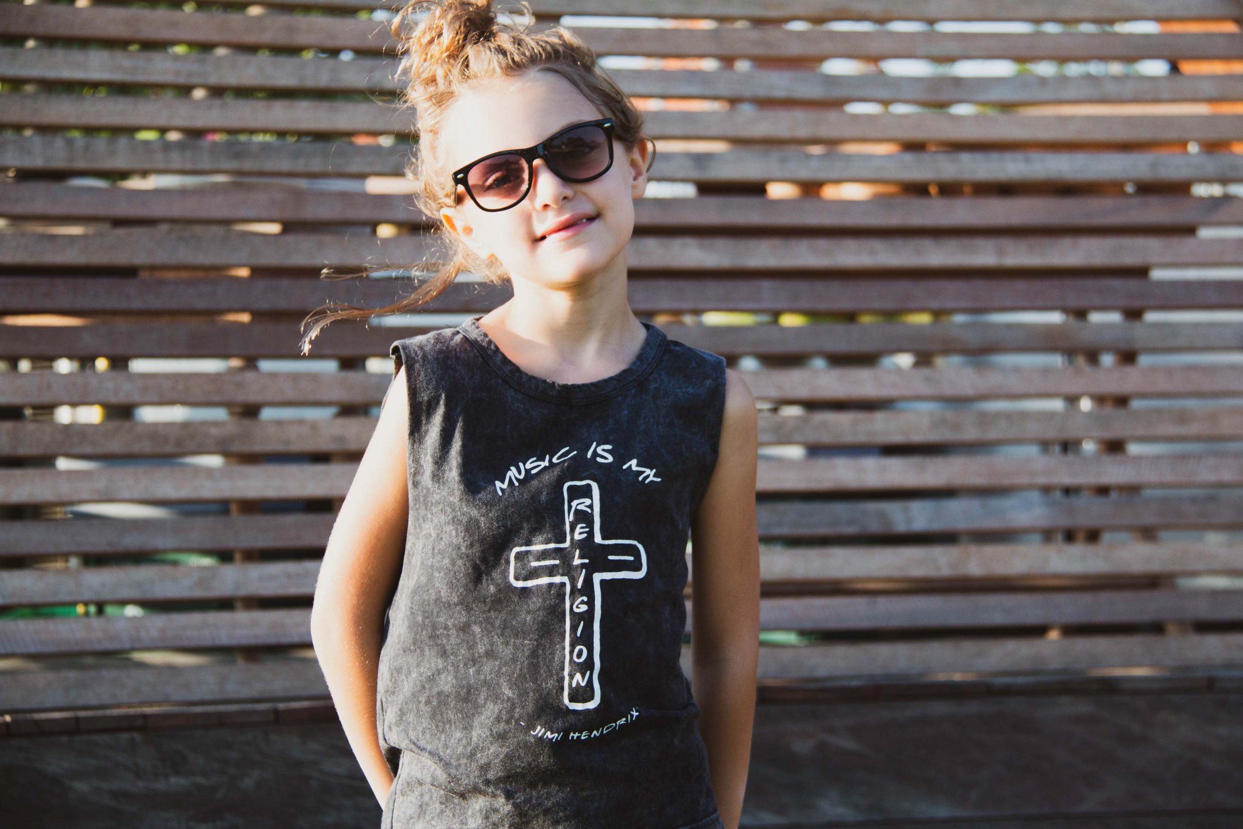 Music Is My Religion Wet Wash Baby & Kids Unisex Muscle Tee - Image 6