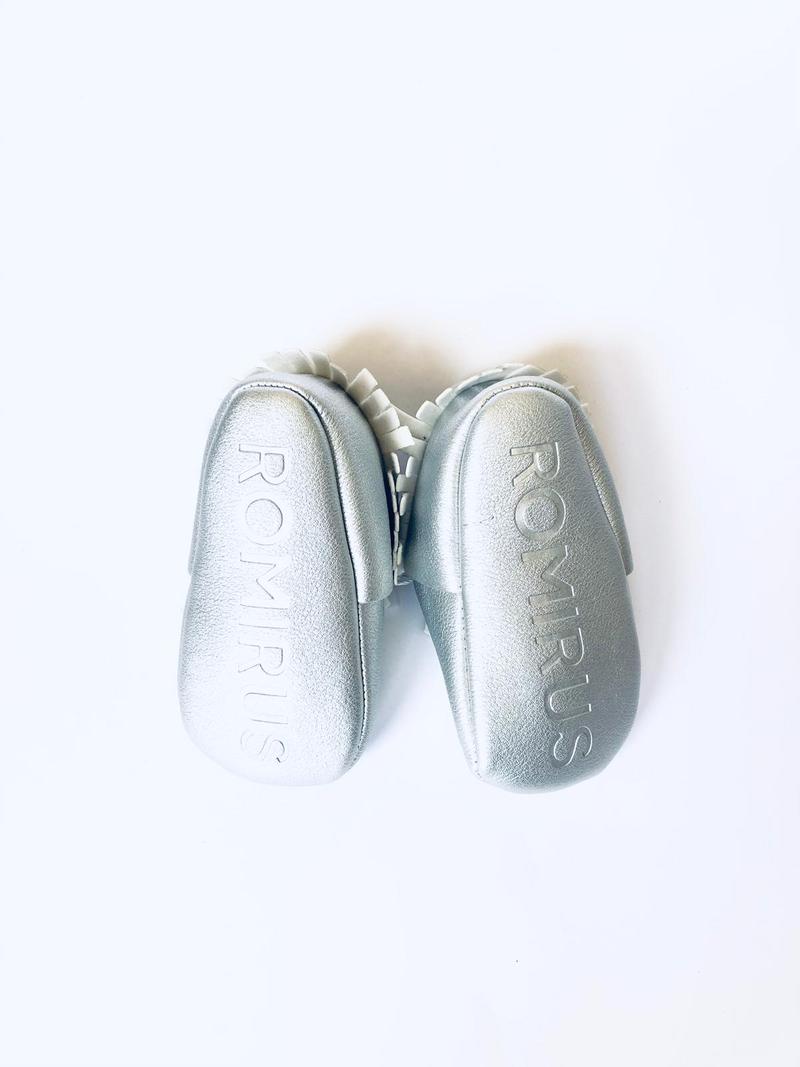 Baby/Toddler Moccasins Slip-on First Walker Shoes - Silver - Image 2