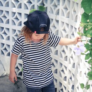 Oversized Brave & Fearless Stripe Basic Tee Kids Toddler T-shirt